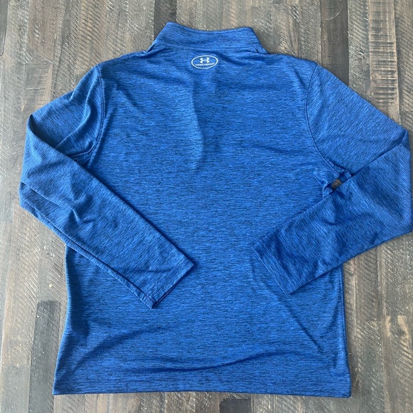 Under Armour Jacket 1/4 Zip Loose HeatGear Blue Golf Athletic Mens Sz Large - Picture 3 of 5